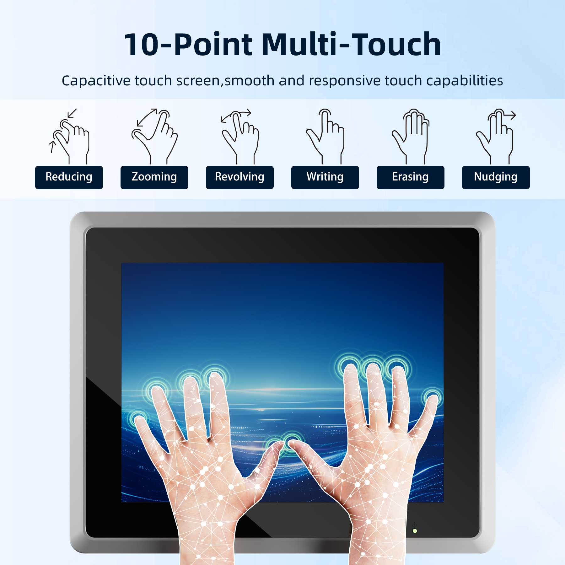 Square Screen Fanless Industrial Panel PC Built for Continuous ...