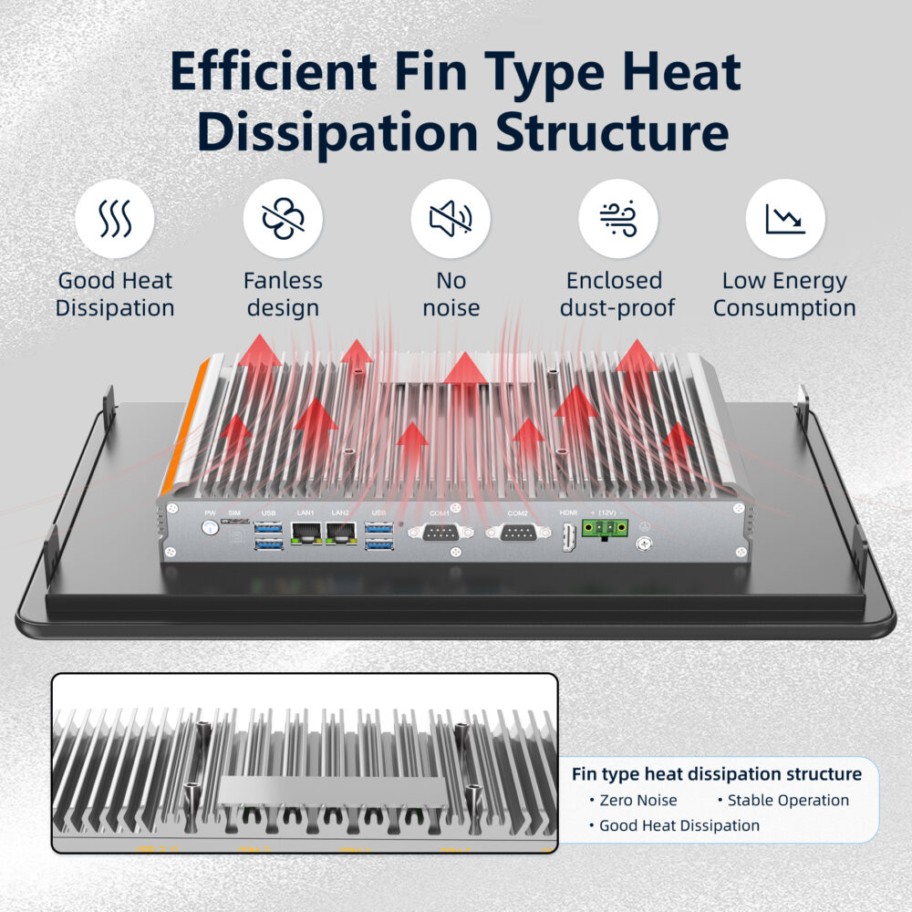 Wide Screen Fanless Industrial Panel PC Built for Continuous Operation