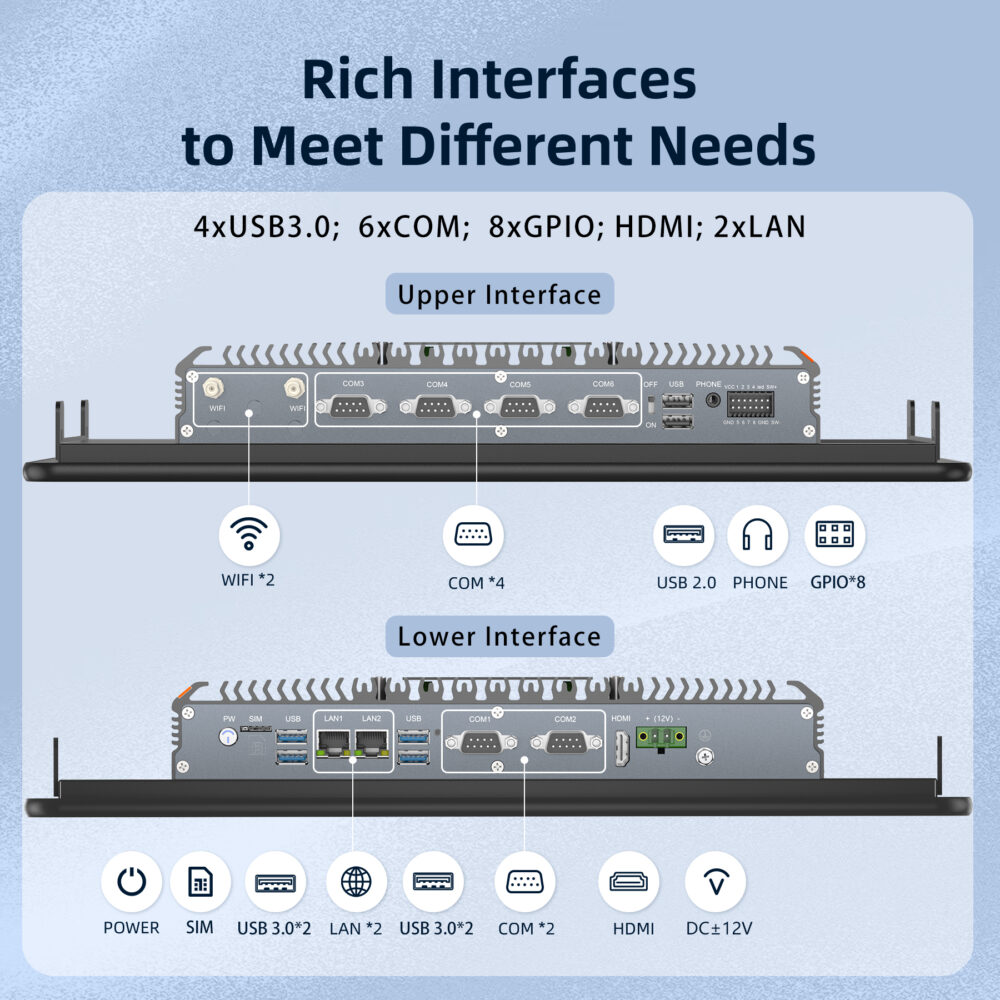Wide Screen Fanless Industrial Panel PC Built for Continuous Operation