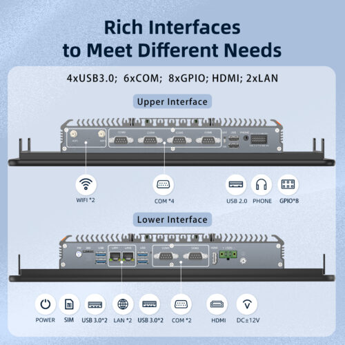 Wide Screen Fanless Industrial Panel PC Built for Continuous Operation